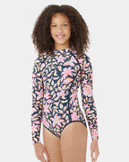 Girls 8-16 Sunset Skies Long Sleeve One Piece