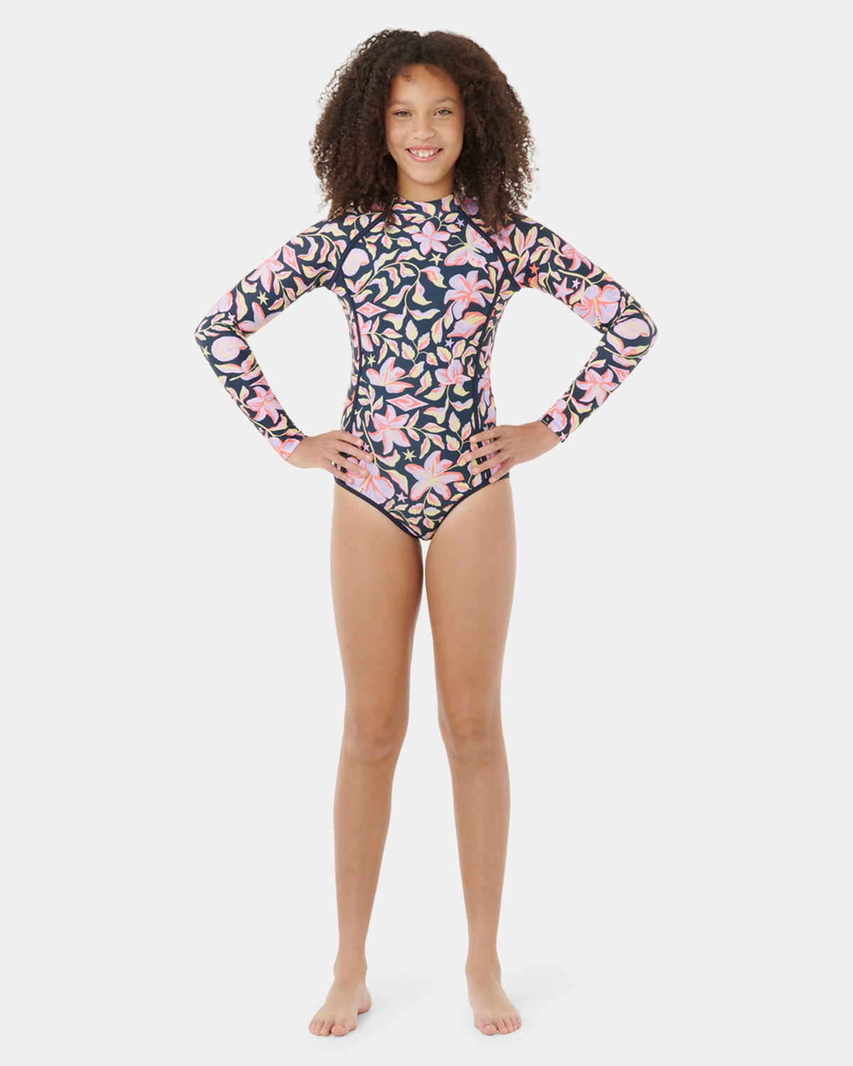 Girls 8-16 Sunset Skies Long Sleeve One Piece