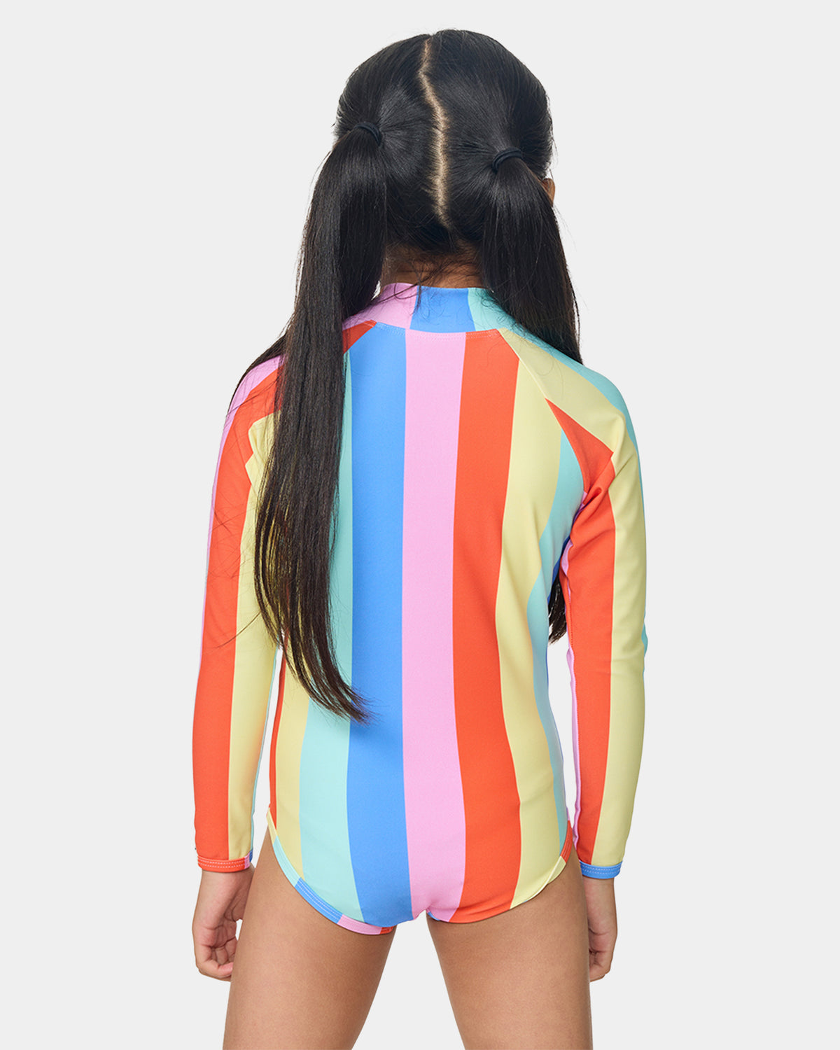 Girls 2-7 Ranbow Stripe Surf One Piece Swimsuit