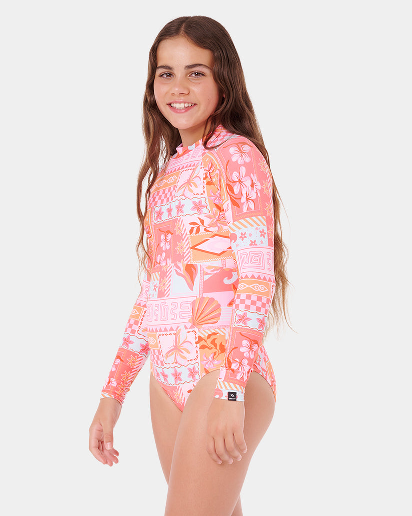 Girls 8-16 Paradise Club Long Sleeve One Piece