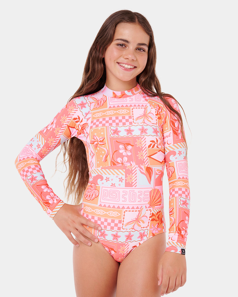 Girls 8-16 Paradise Club Long Sleeve One Piece