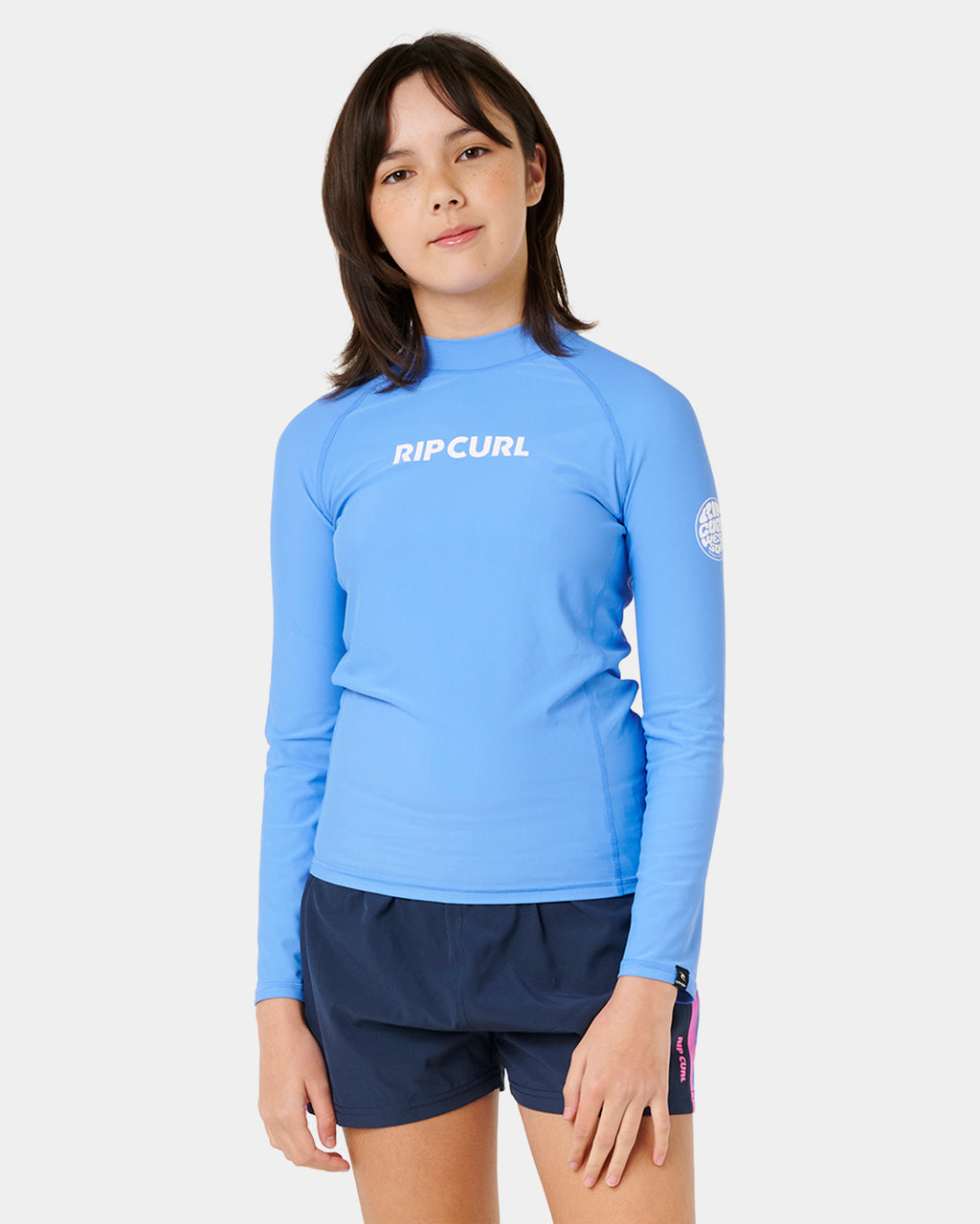 Girls 8-14 Classic Surf Long Sleeve Rash Vest