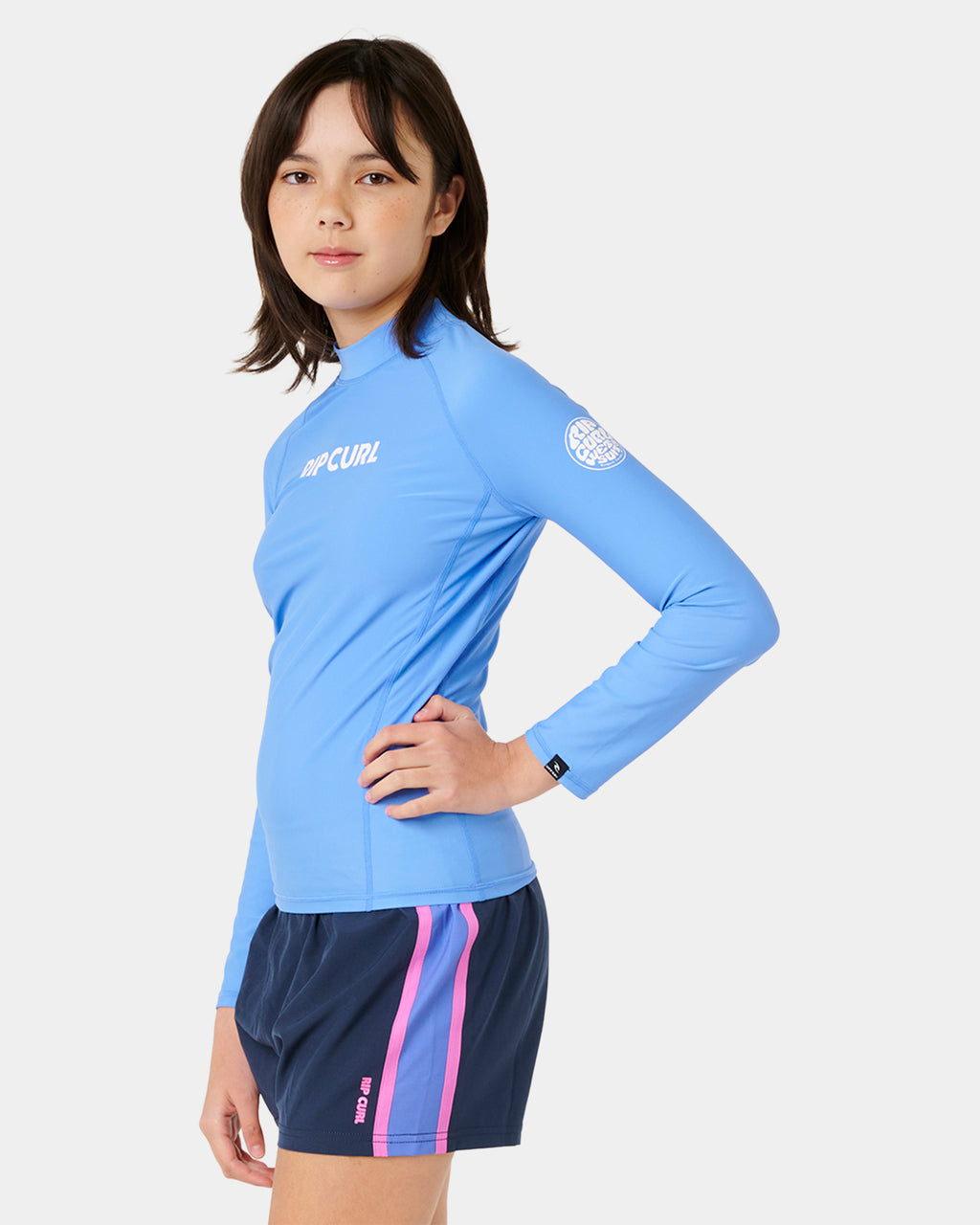 Girls 8-14 Classic Surf Long Sleeve Rash Vest