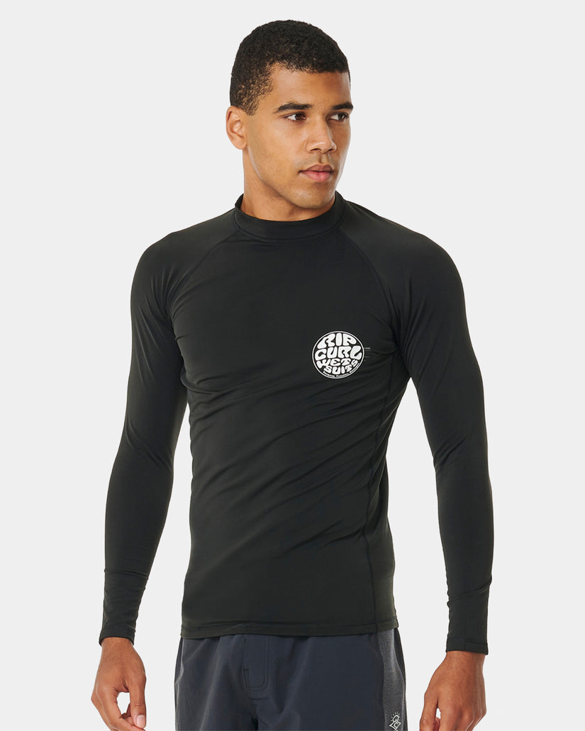 Mens Icons UPF 50+ Brushed Long Sleeve Rash Vest