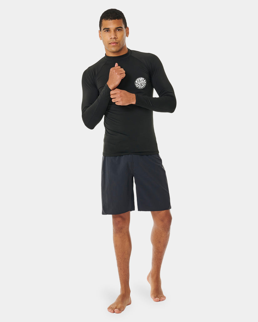 Mens Icons UPF 50+ Brushed Long Sleeve Rash Vest