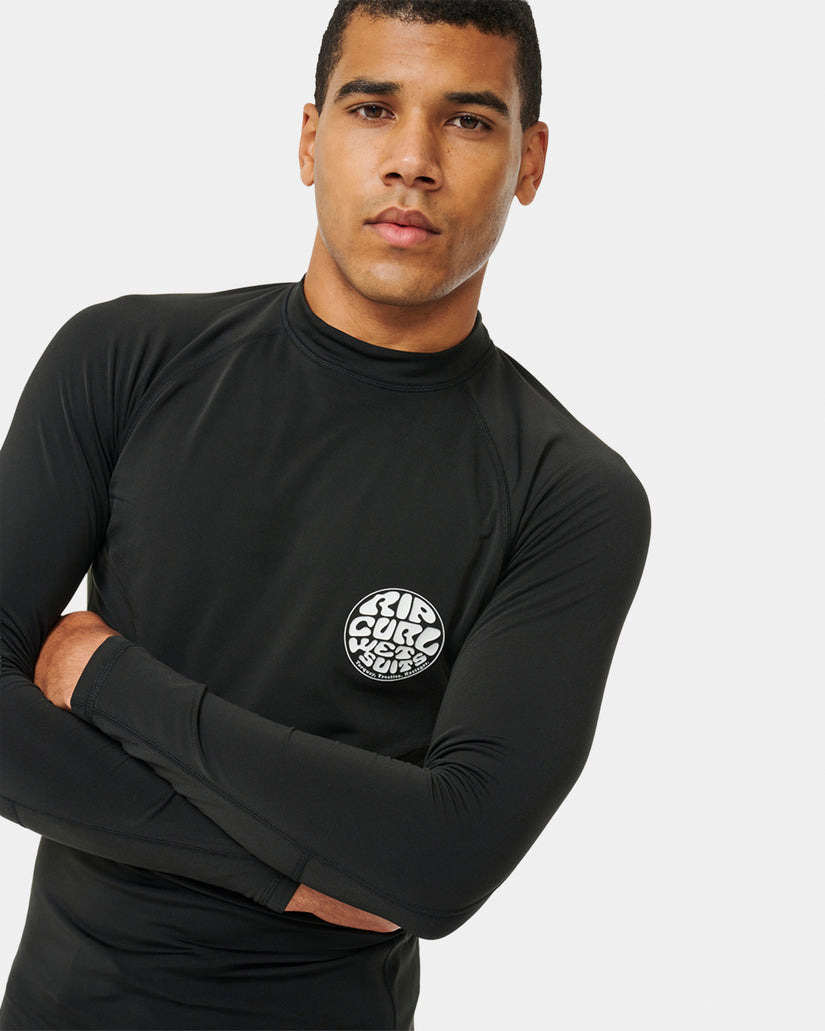 Mens Icons UPF 50+ Brushed Long Sleeve Rash Vest