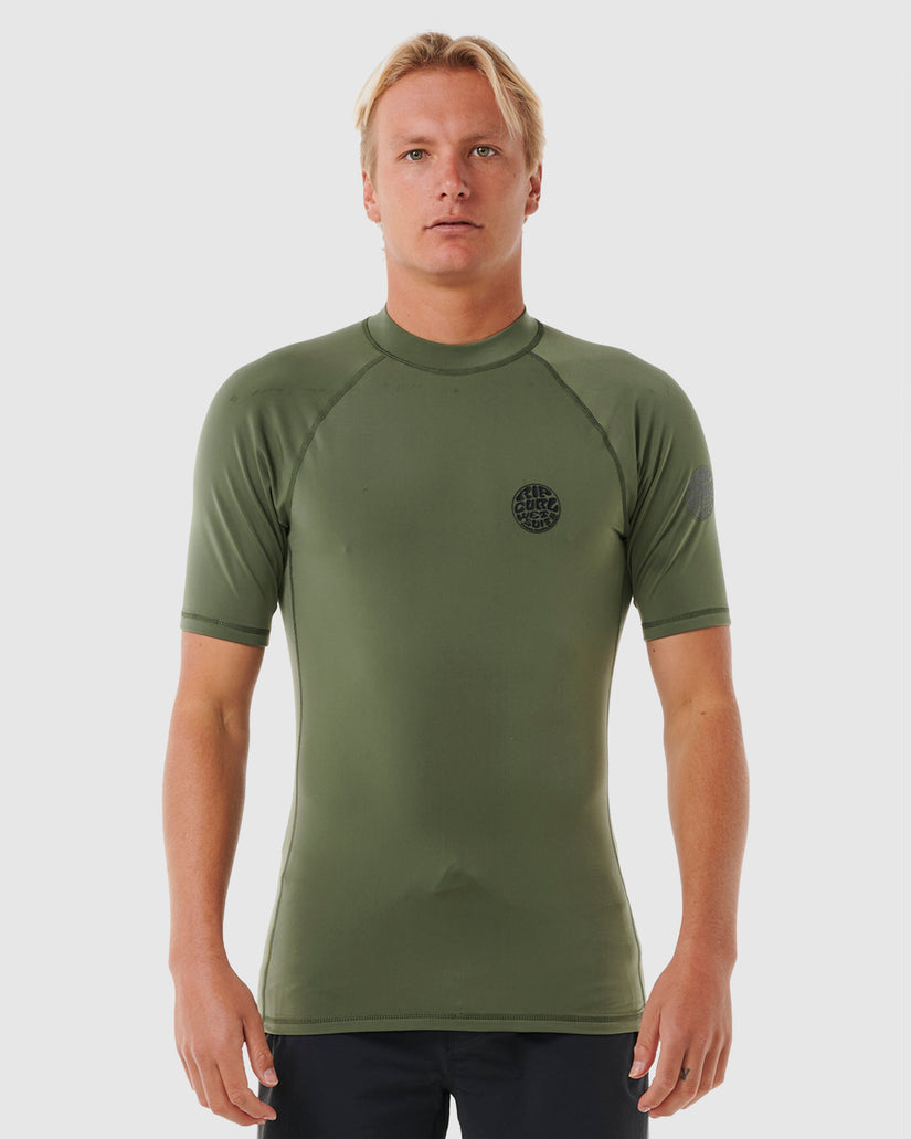 MENS ICONS UPF BRUSHED SHORT SLEEVE RASH VEST