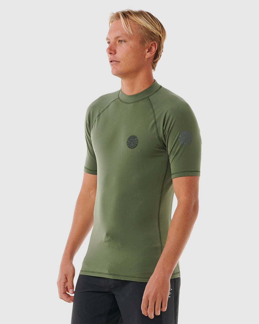 MENS ICONS UPF BRUSHED SHORT SLEEVE RASH VEST