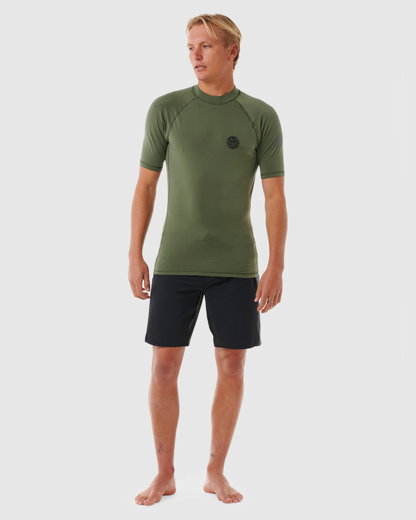 MENS ICONS UPF BRUSHED SHORT SLEEVE RASH VEST