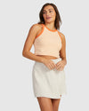 WOMENS CROP STRIPE TANK TOP