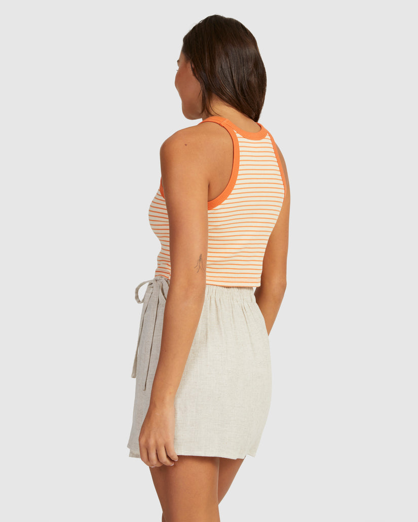 WOMENS CROP STRIPE TANK TOP