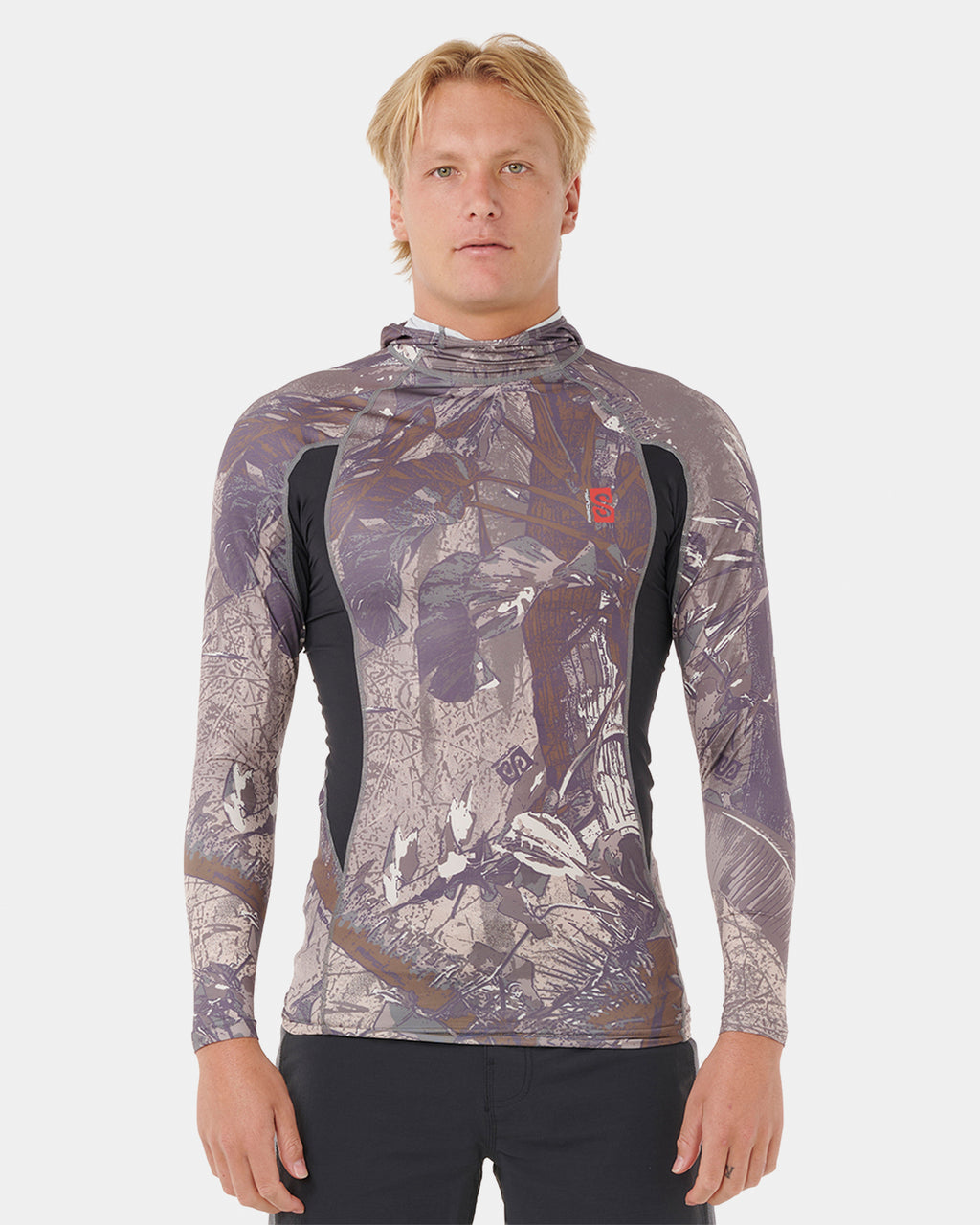 Mens Search UPF Performance Hood Long Sleeve Rash Vest