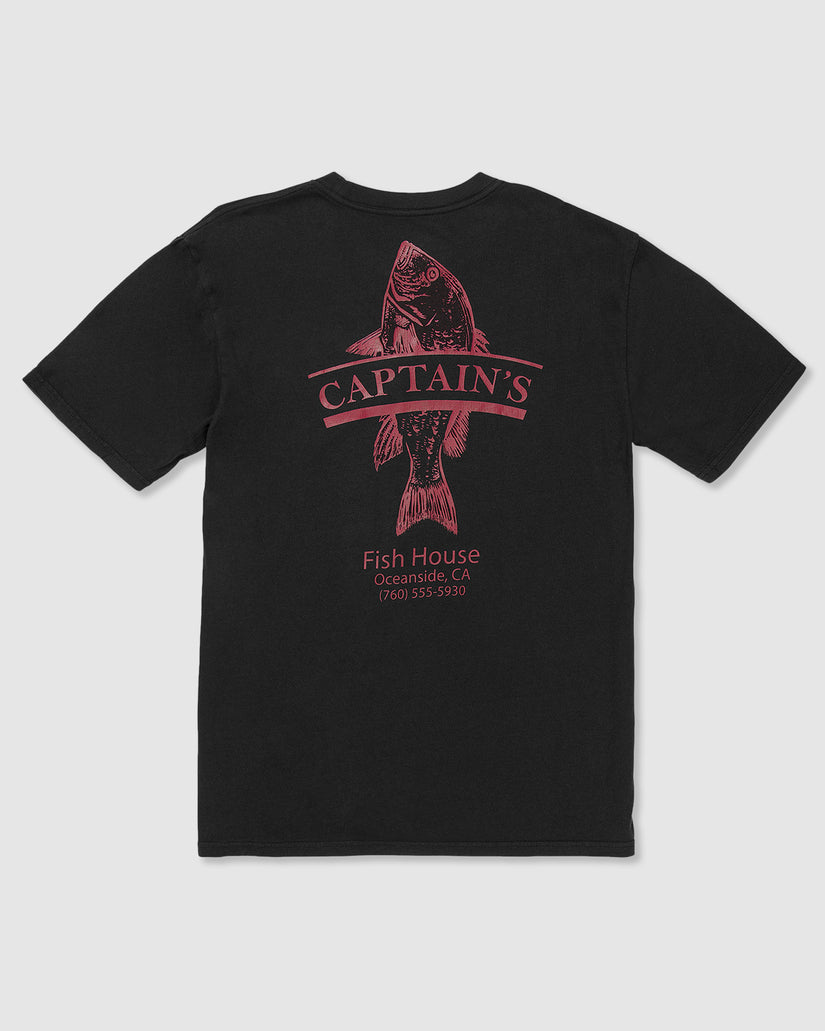 MENS CAP FISH HOUSE SHORT SLEEVE T-SHIRT