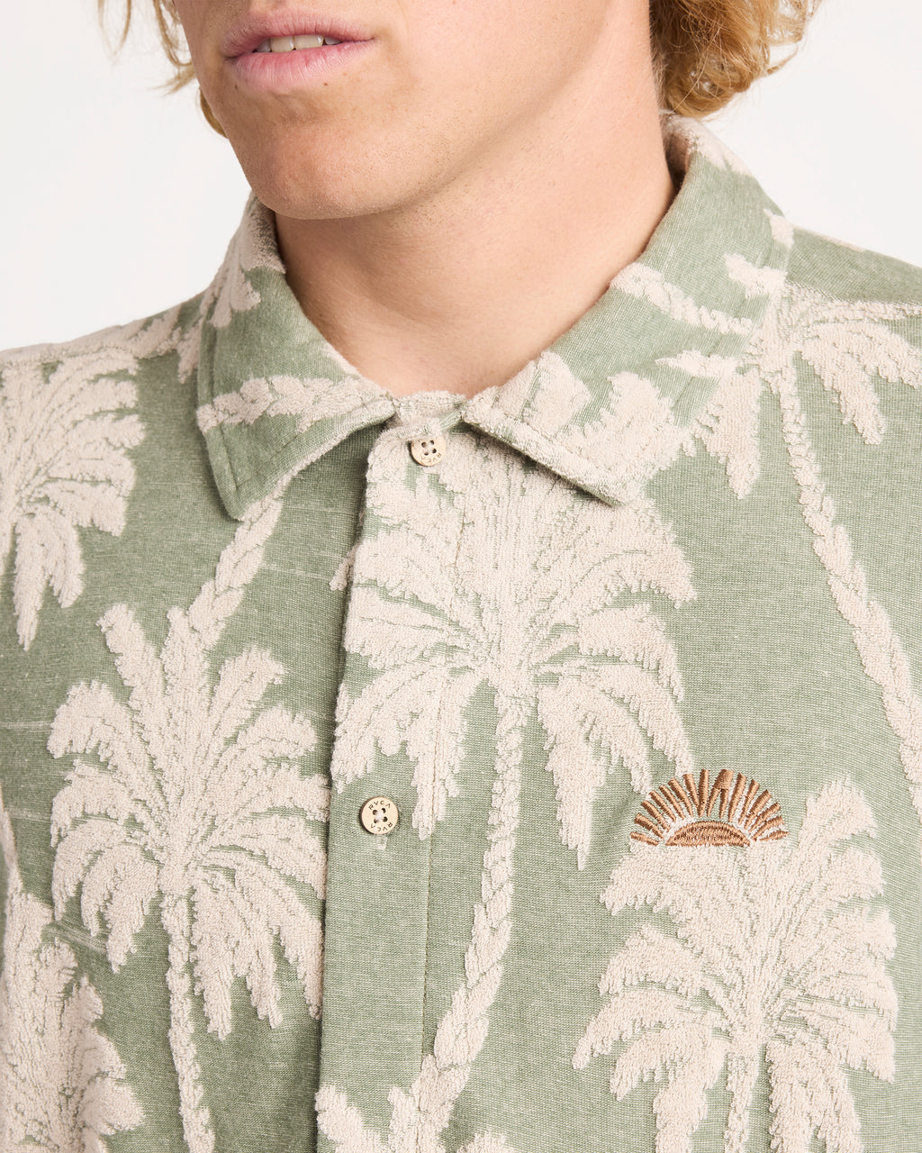 Mens Palm Fall Short Sleeve Shirt