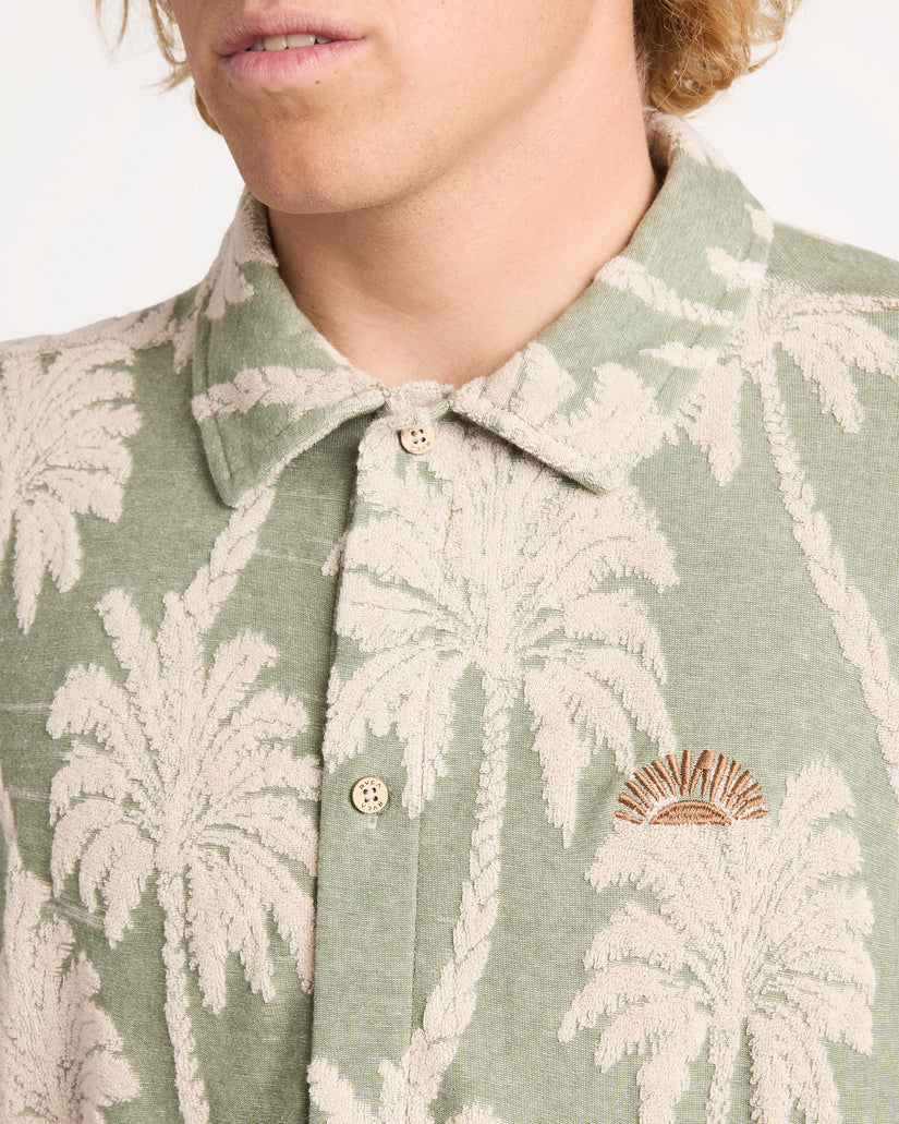 Mens Palm Fall Short Sleeve Shirt