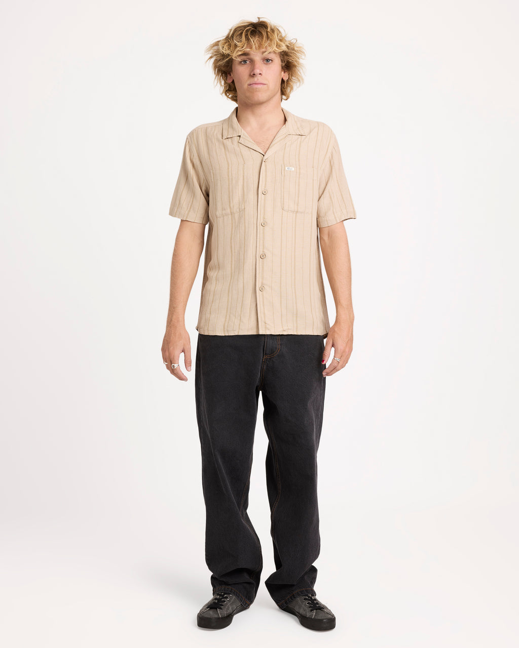 Mens Exotica Stripe Short Sleeve Shirt