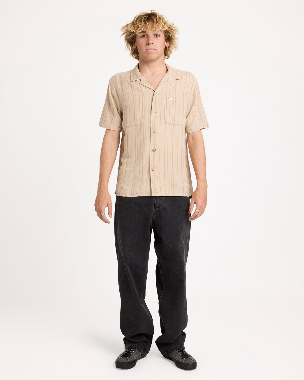 Mens Exotica Stripe Short Sleeve Shirt