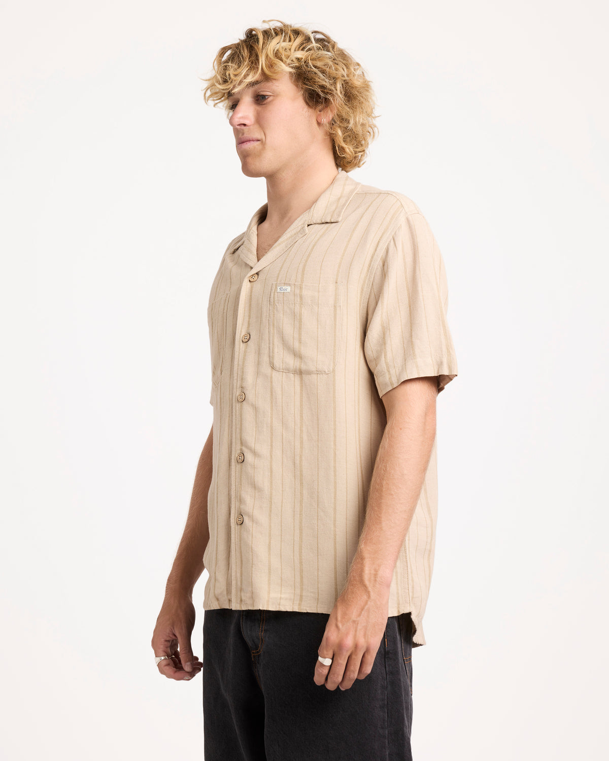 Mens Exotica Stripe Short Sleeve Shirt