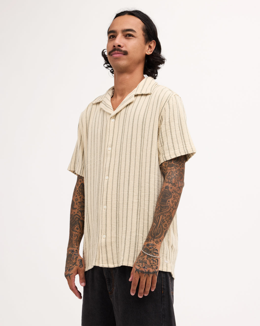 Mens Vacancy Stripe Short Sleeve Shirt