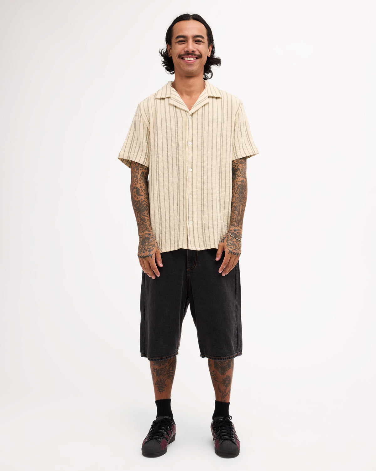 Mens Vacancy Stripe Short Sleeve Shirt