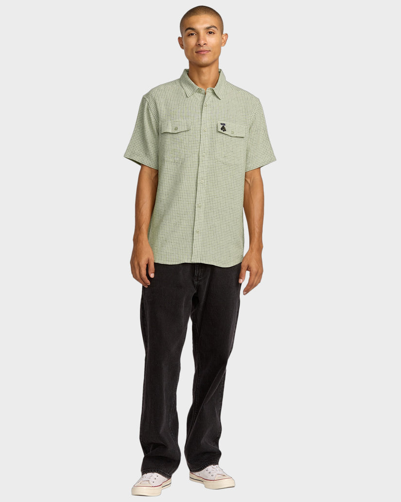 Mens Ksl Yarn Dye Short Sleeve Shirt