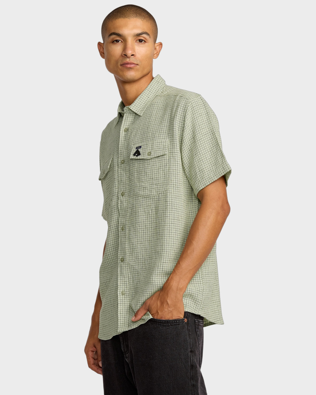 Mens Ksl Yarn Dye Short Sleeve Shirt