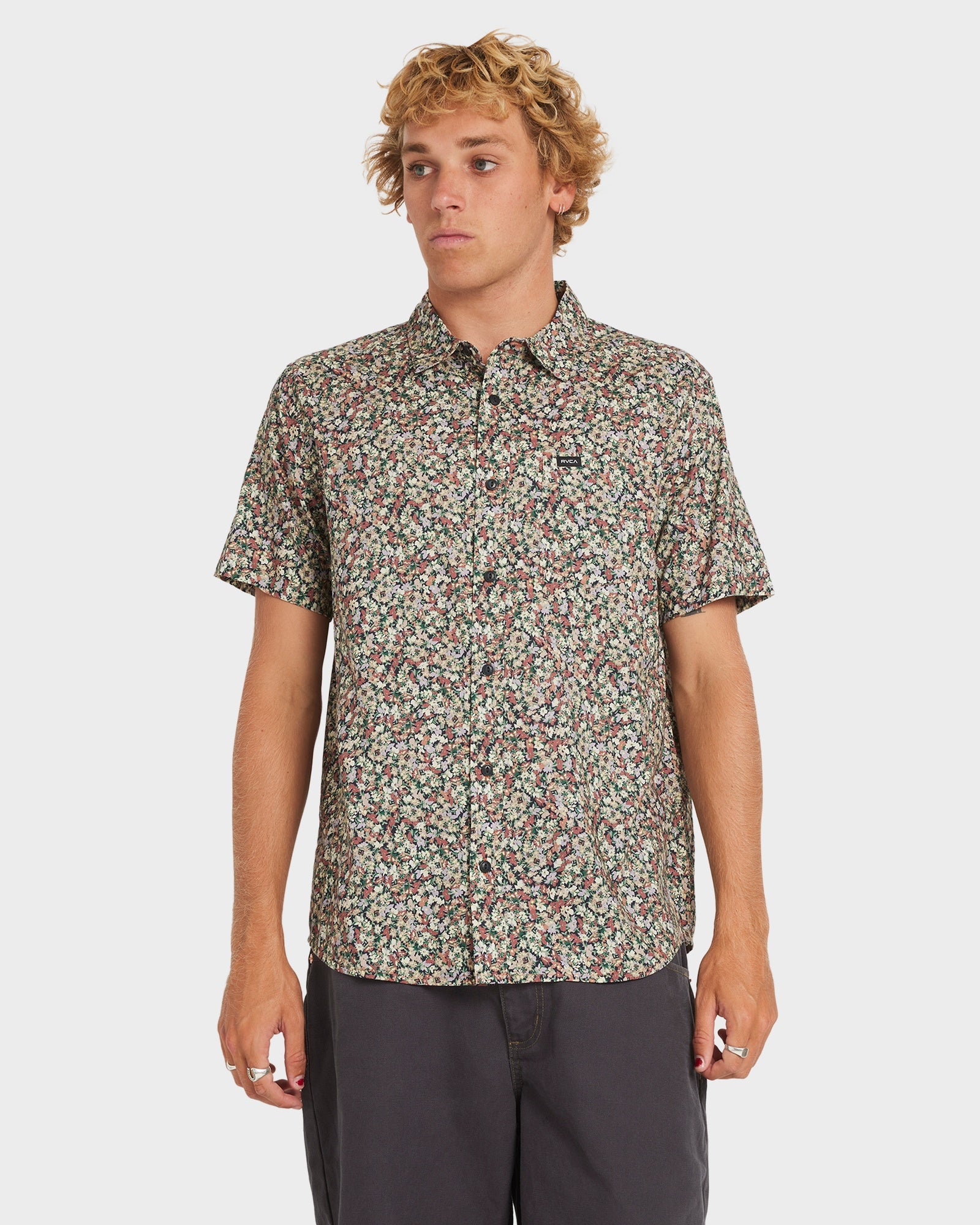 Mens Heavy Bloom Short Sleeve Shirt