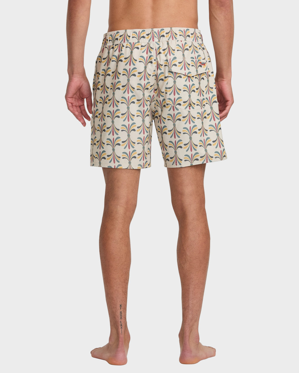 Mens La Eye Floral Elastic 17 Boardshorts