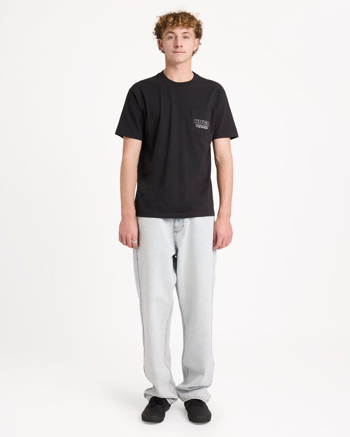 Mens RVCA Fasteners T-Shirt