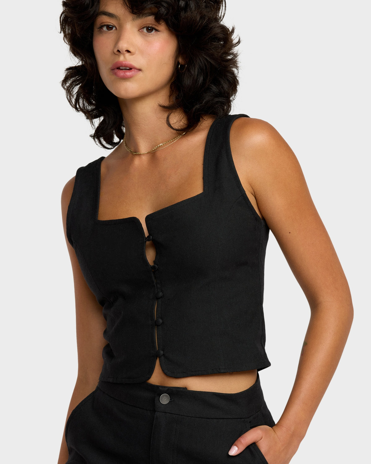 Womens Boonie Buttin Thru Tank Top