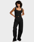Womens Boonie Buttin Thru Tank Top