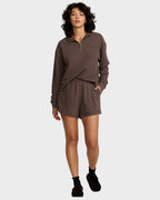 Womens Glory Waffle Elastic Waist Shorts