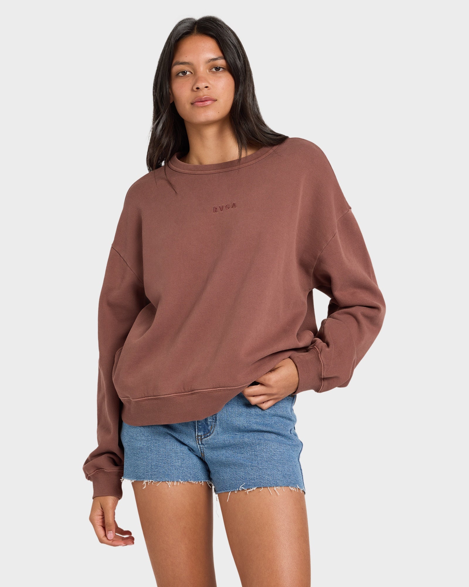 Womens RVCA Pocket Crew Neck