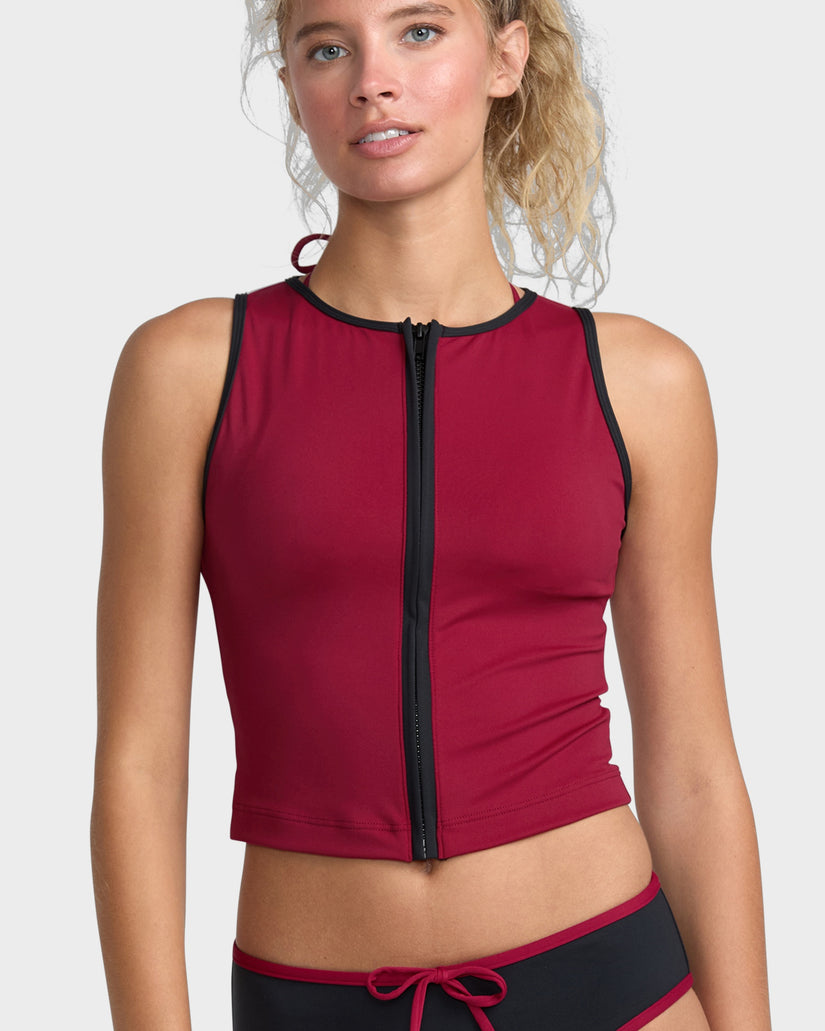 Womens Aren Zip Up Bikini Top