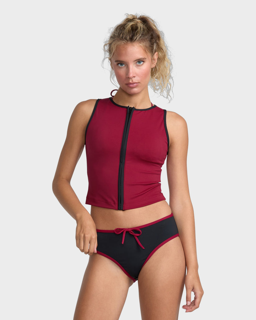 Womens Aren Zip Up Bikini Top