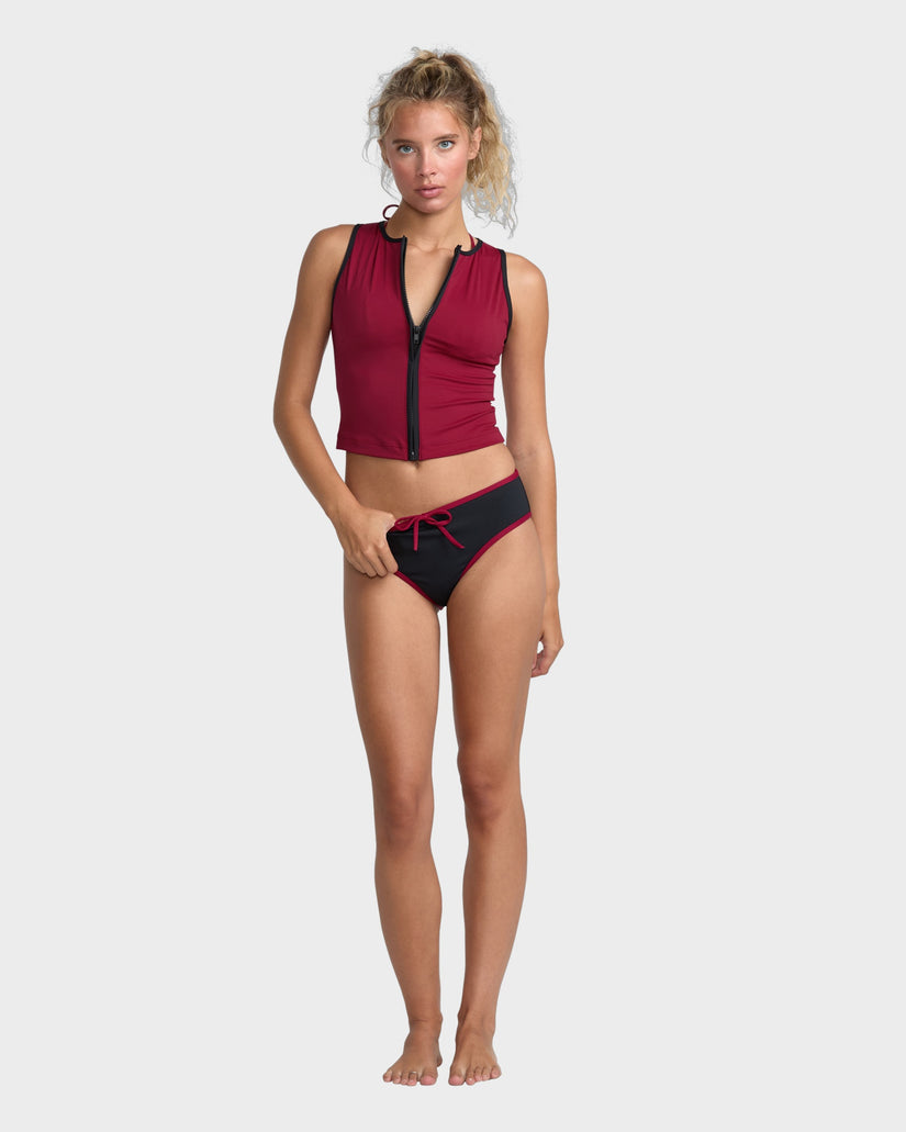 Womens Aren Zip Up Bikini Top