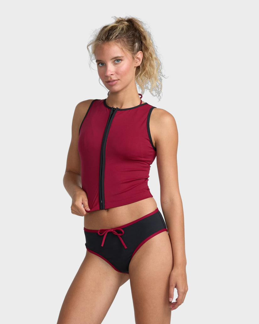 Womens Aren Zip Up Bikini Top