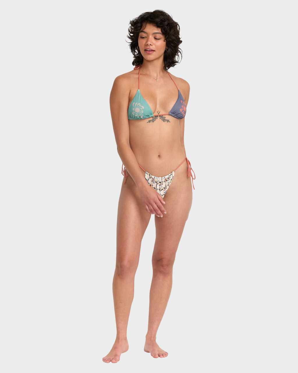 Womens Lauryn Slide Tri Skimpy Bikini Bottom