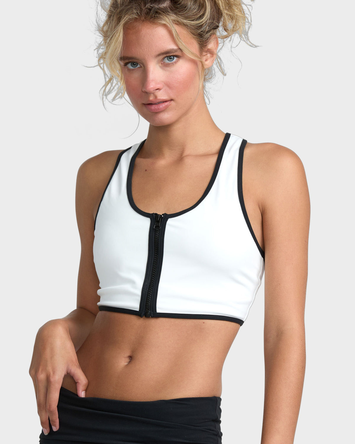 Womens Aren Zip Up Sports Bra