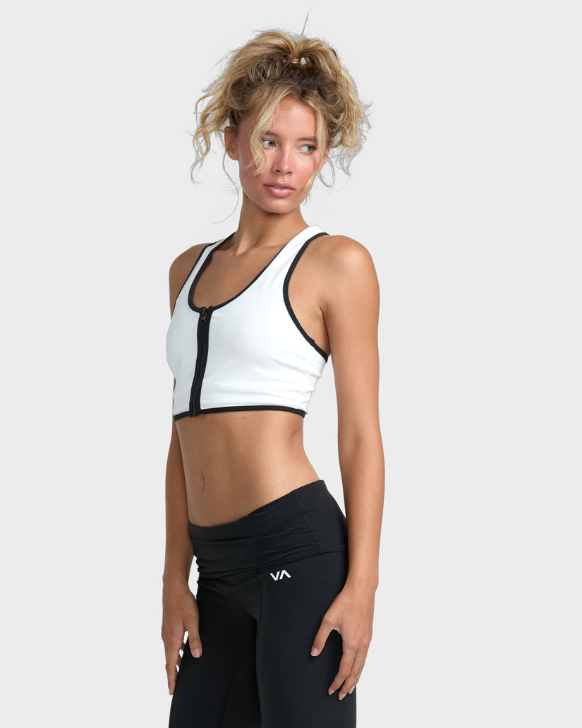 Womens Aren Zip Up Sports Bra
