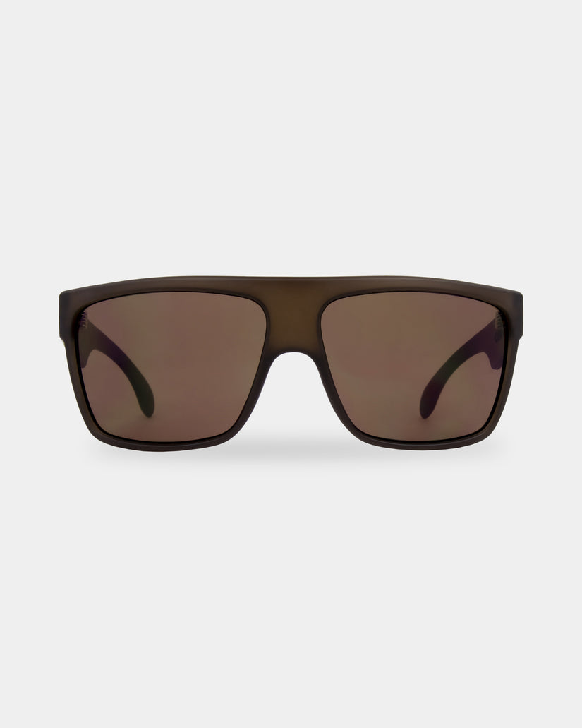 Mens Onyx Matt Translucent Brown Polarised Sunglasses