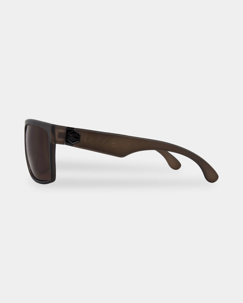 Mens Onyx Matt Translucent Brown Polarised Sunglasses