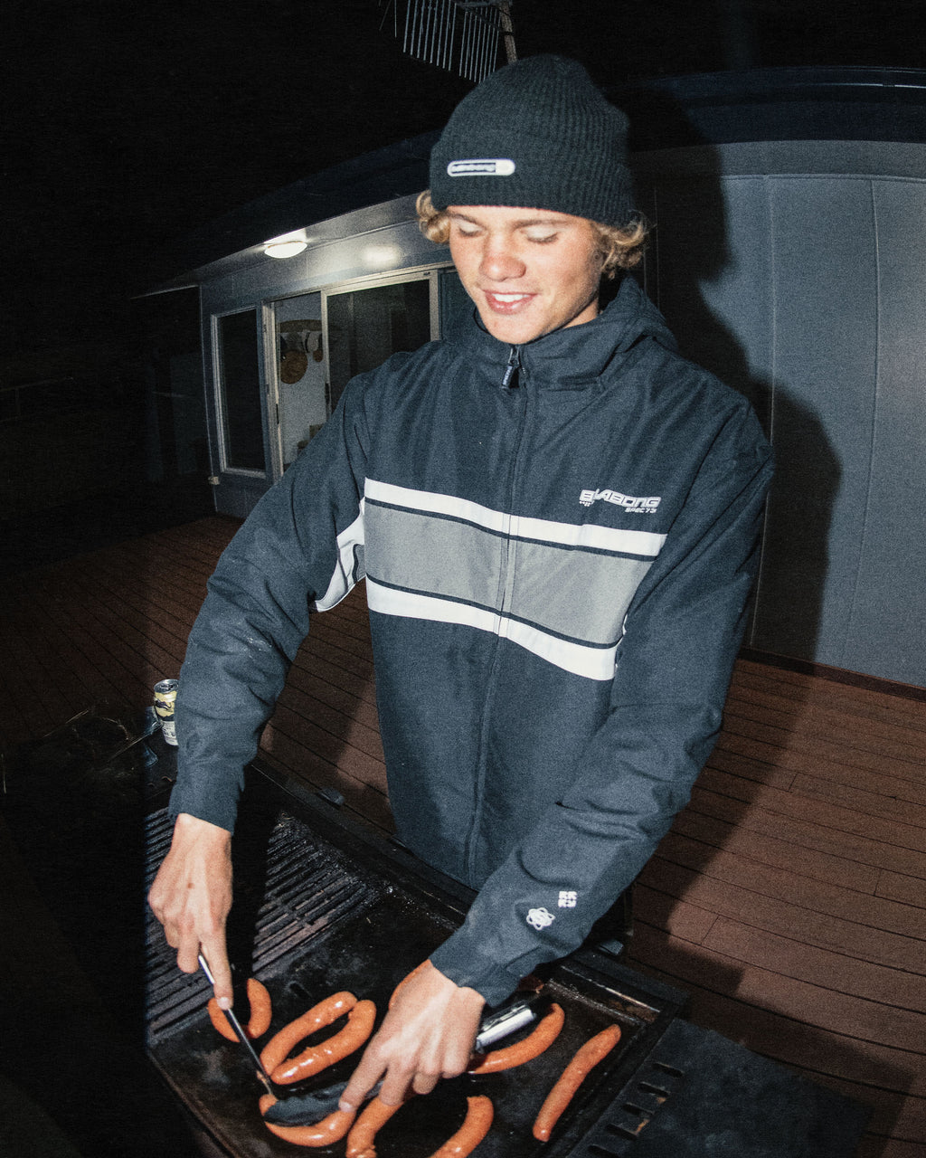 Mens Fluid 2K Hooded Bomber