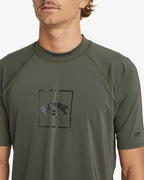 Mens Boxed Arch Short Sleeve Rash Vest
