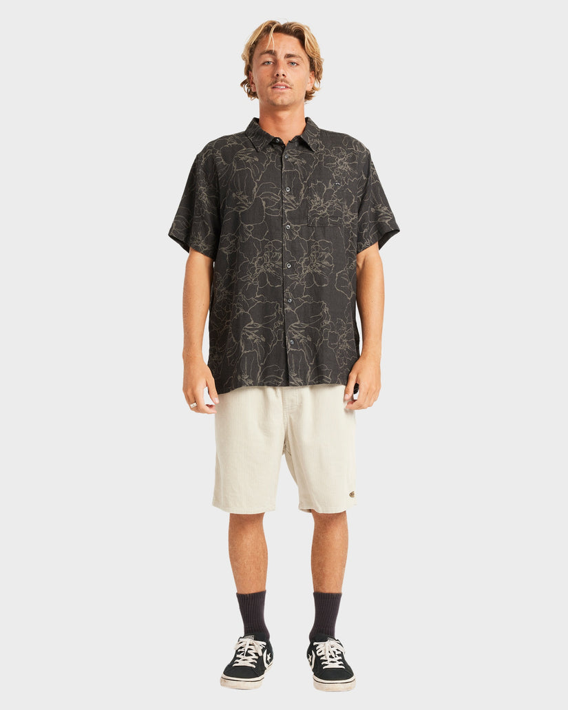 Mens Sundays Jacquard Short Sleeve Shirt