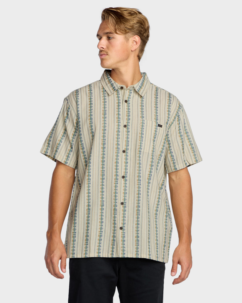 Mens Sundays Jaquard Short Sleeve Shirt