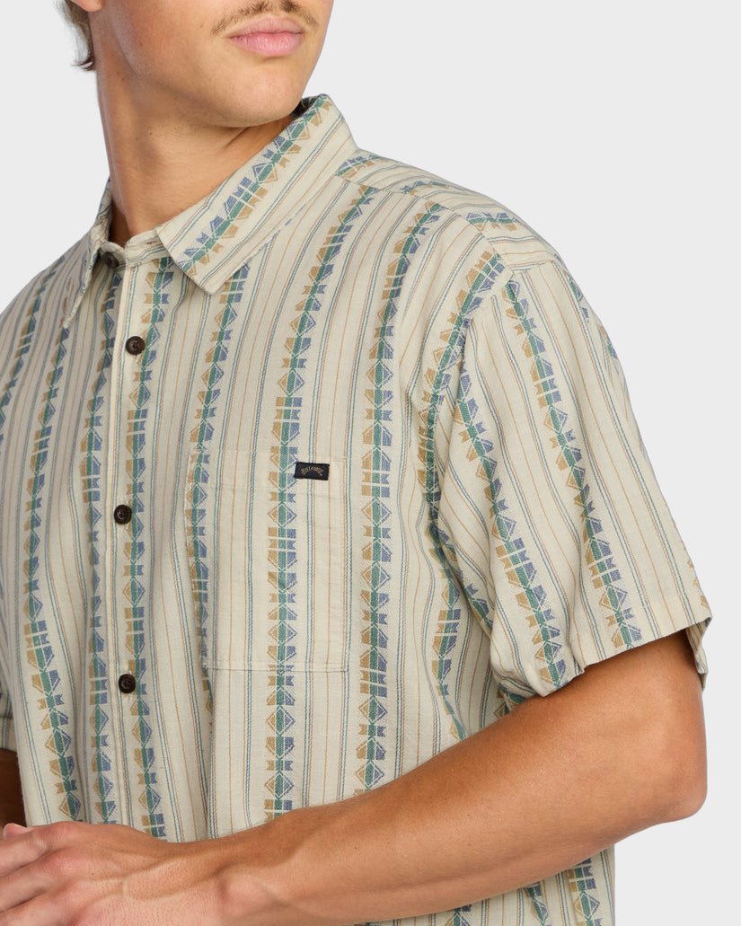 Mens Sundays Jaquard Short Sleeve Shirt
