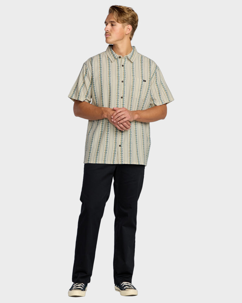 Mens Sundays Jaquard Short Sleeve Shirt