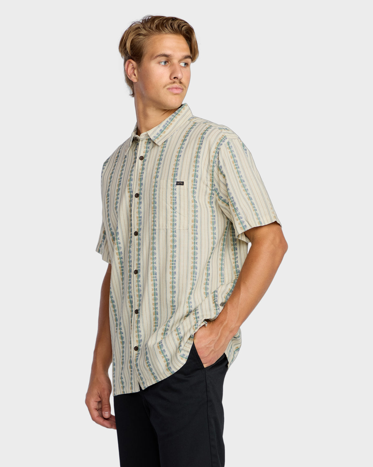 Mens Sundays Jaquard Short Sleeve Shirt