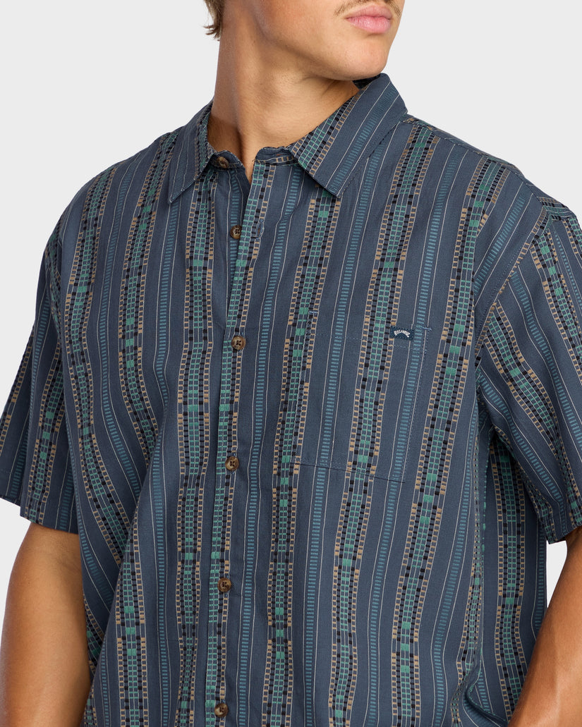 Mens Sundays Jaquard Short Sleeve Shirt